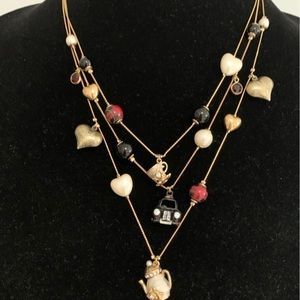 Betsey Johnson “British” Themed Necklace NWOT